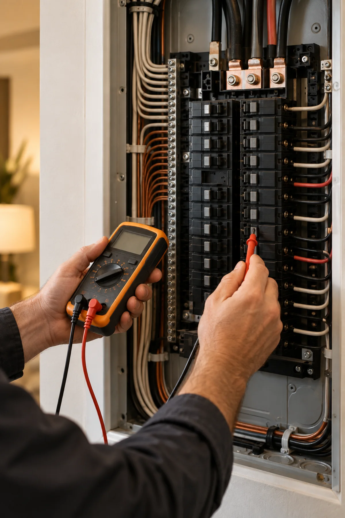 Pomiar instalacji elektrycznej wykonany przez elektryka Latronik